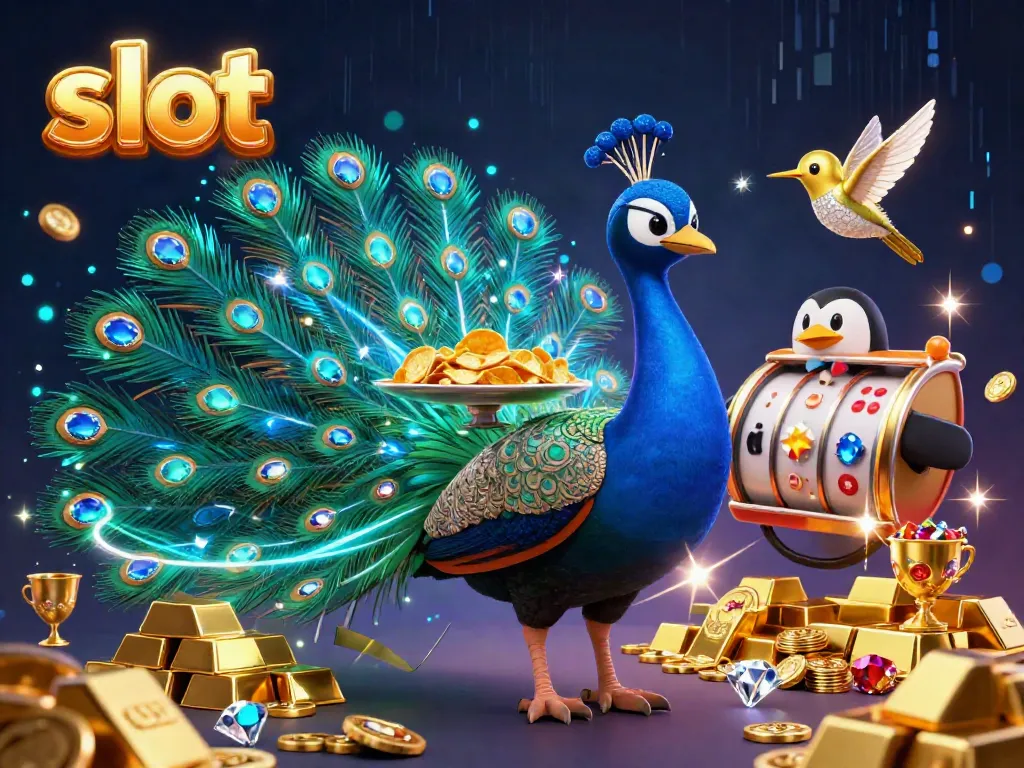 Spin the slot reels surrounded by a regal peacock, a butler penguin, and a sparkling hummingbird.