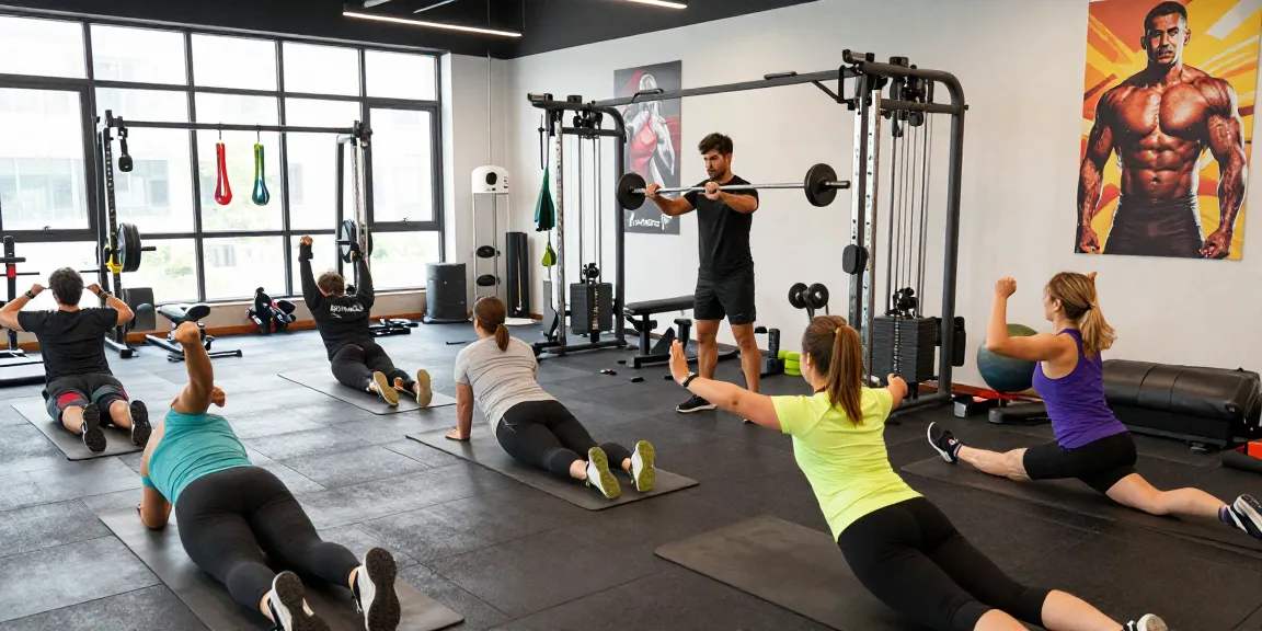Actieve fitnessomgeving met mensen die trainen in de Unique Pharma Steroïden Winkel.