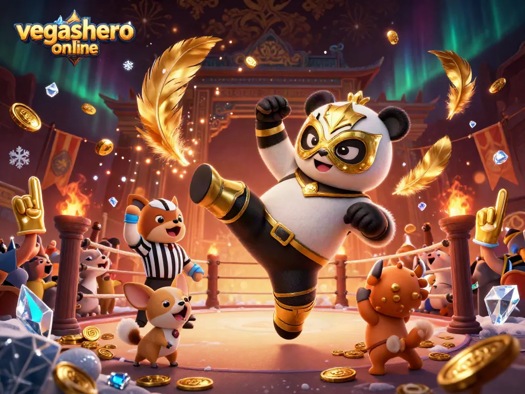 Experience the thrilling atmosphere of vegashero online with vibrant casino action, as characters celebrate wins.