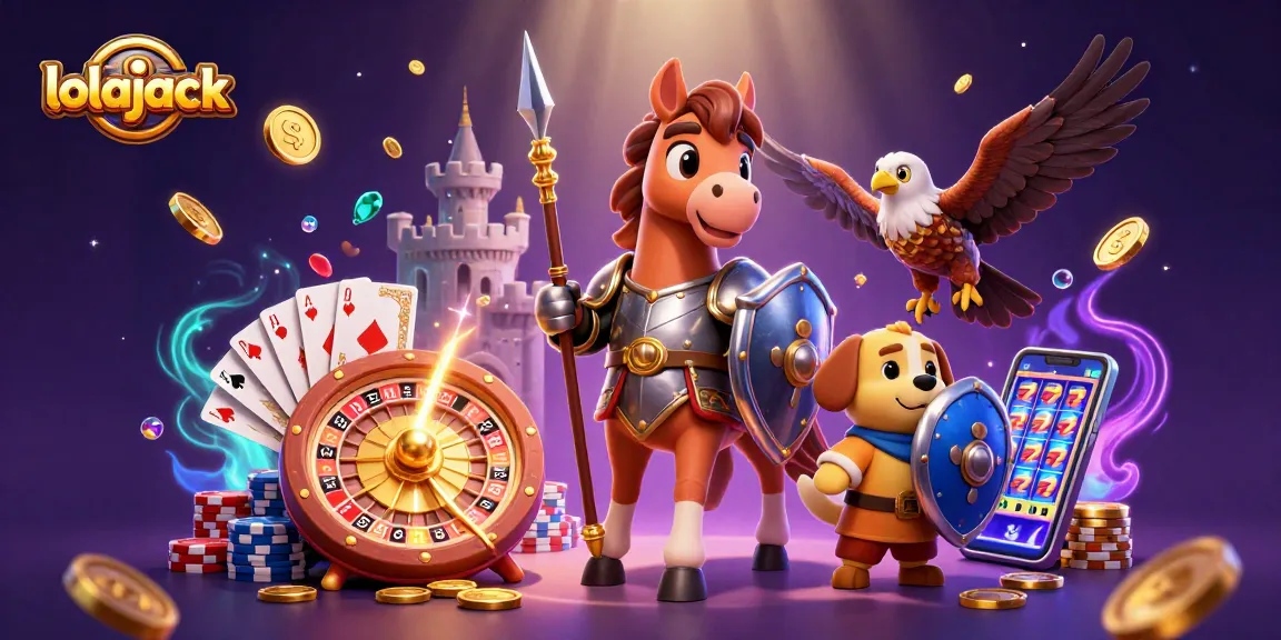 Play exciting games at lolajack Casino with medieval-themed characters in an engaging casino scene.