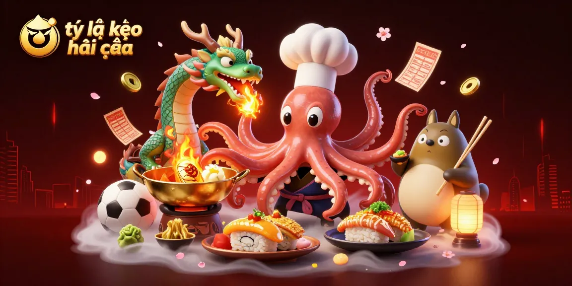 Engage with tỷ lệ kèo nhà cái while betting in an exciting sports-themed illustration.