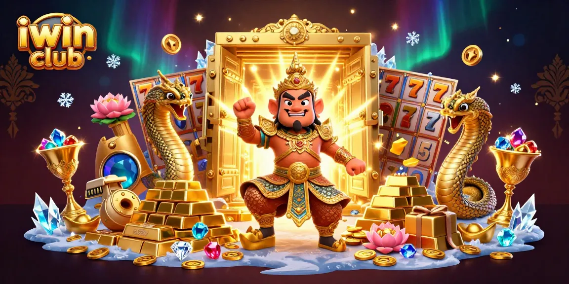 Engage with the vibrant iwin club scene showcasing exciting slot game elements and treasures.